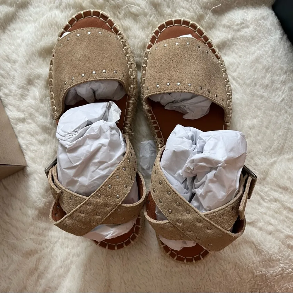 NEW Altar’d State X MIA Strap Sandals Size 8.5 Tan Arula LIMITED EDITION - Image 5