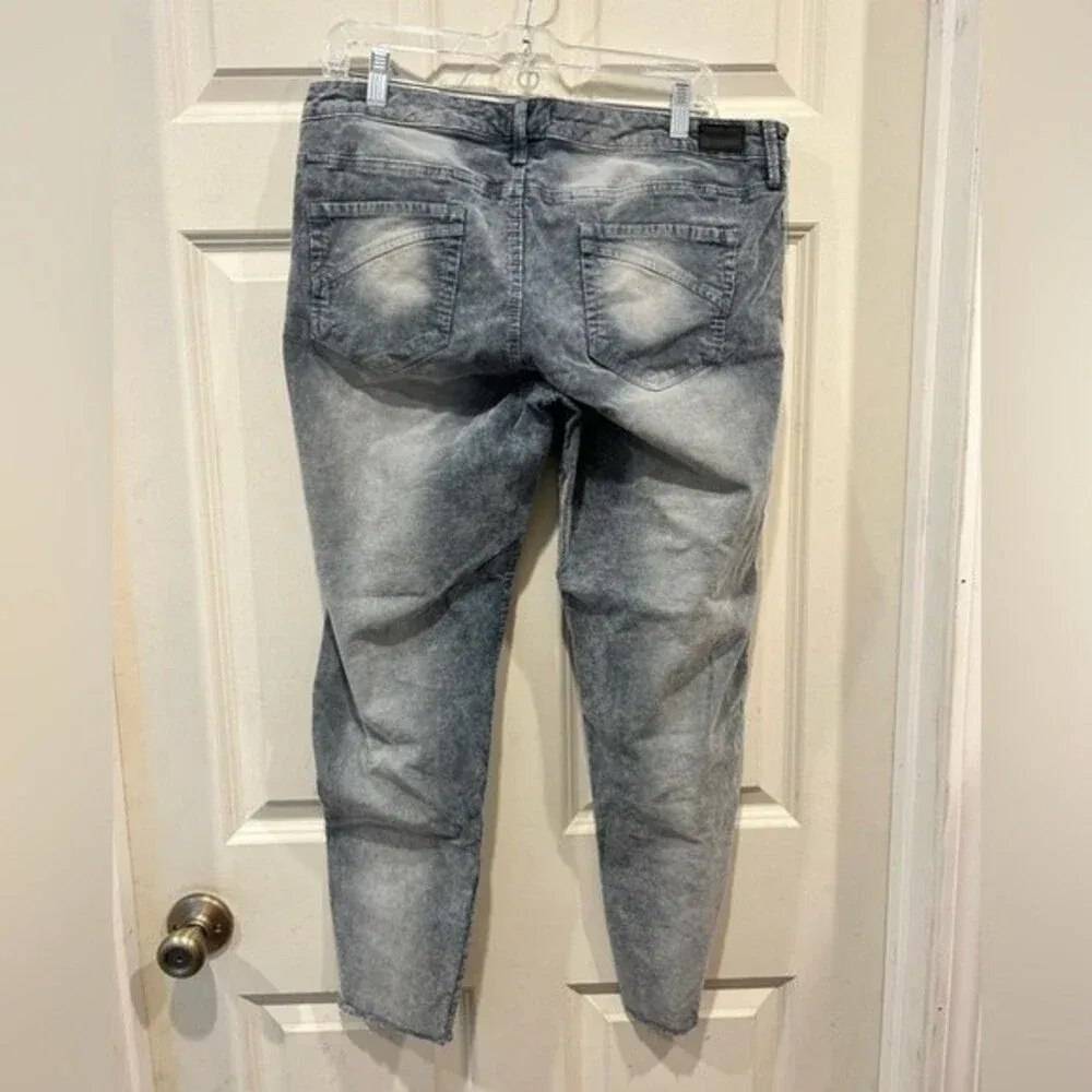 Dear John Joyrich Comfort Skinny Distressed Cut Off Split Hem Gray Corduroy‎ 32 - Image 5