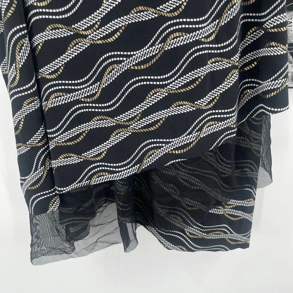 Miraclesuit Tankini Top Size 8 Linked In Mirage NWT Underwire Black Multi Swim - Image 16