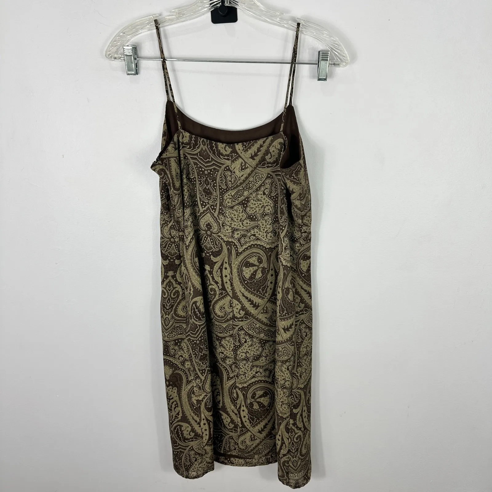Old‎ Navy Slip Dress Womens 4 Brown Paisley Y2K Vintage 90s Indie Sleaze Boho - Image 7