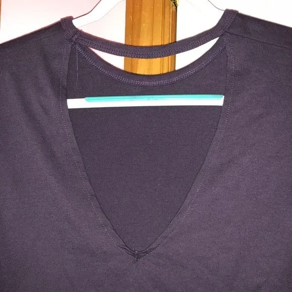 Purple Cut Out Back T-Shirt - Image 7