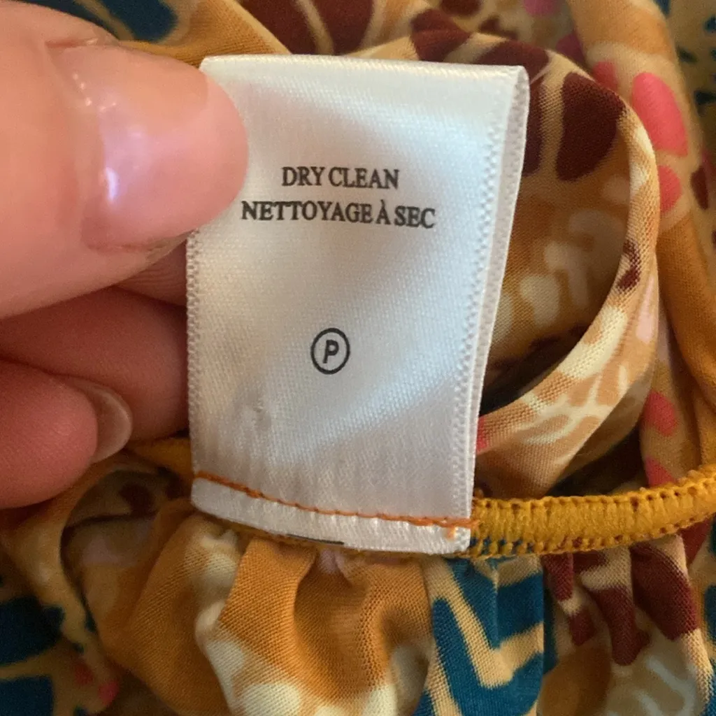 NWT ALC Adley Ruched Tank Sz Large Orange Paisley Stretch Jersey Revolve Shopbop - Image 11