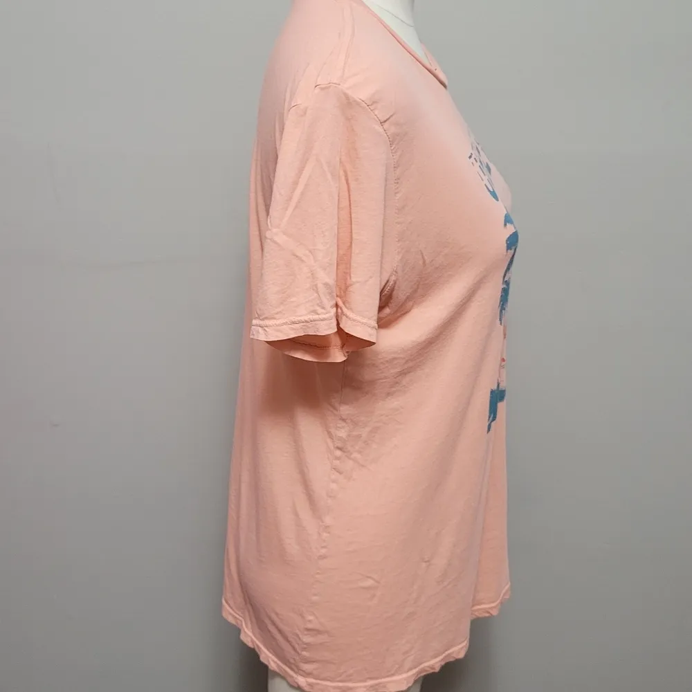 Obey Over Paradise Coral T-Shirt Size Medium - Image 4