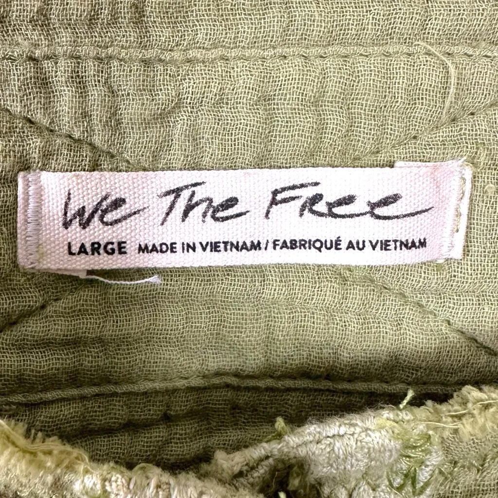 Free People Bohemian LagenLook Gauze Palo Santo Pullover Tunic Top Size Large - Image 8