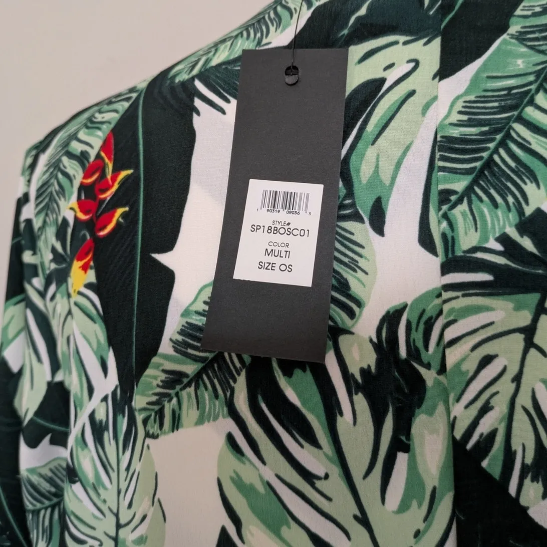 Rachel Zoe Los Angeles Palm Print Duster Jacket Kimono Coverup - Image 8