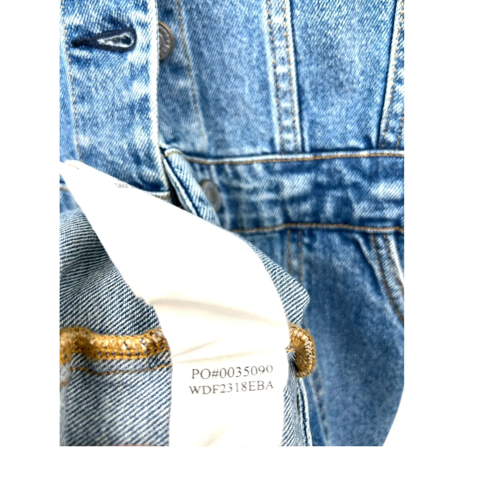 NWT Faherty 2 / S Denim Michelle Dress Sea Bright Wash Jean Mid Length Jacket - Image 15