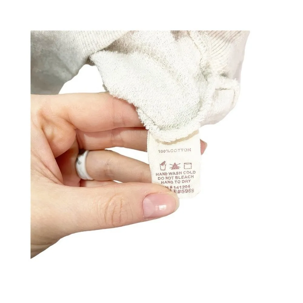 Hem & Thread Womens Casual Top Beige Long Sleeve Crisscross M - Image 4