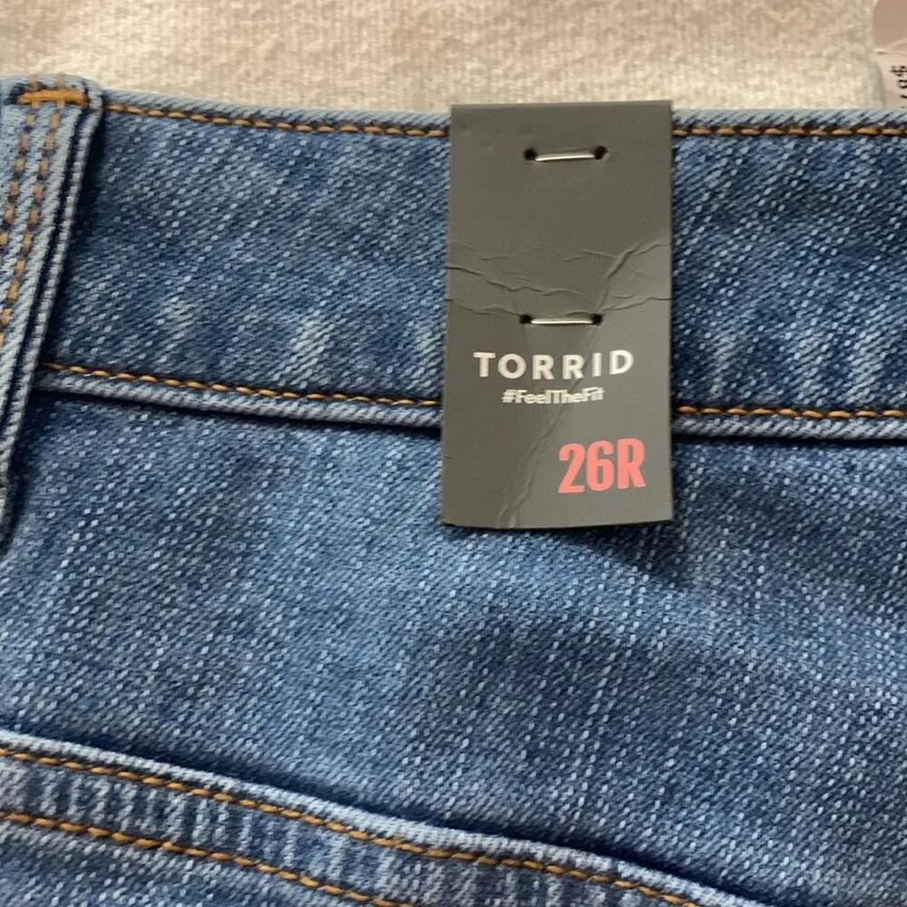 Torrid 26 R Perfect ankle skinny jeans distressed crop new cute denim 4x stretch - Image 10
