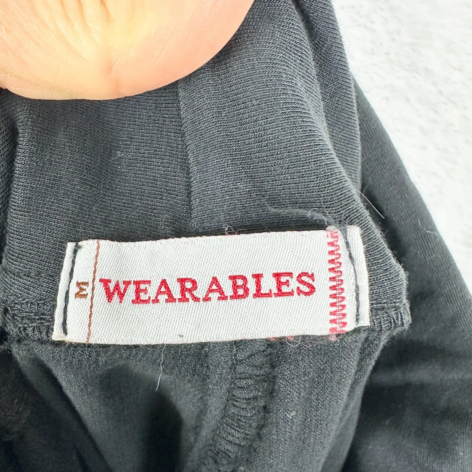 XCVI Wearables Tiered Wide Leg Palazzo Pant Size Medium Black Lagenlook Corduroy - Image 3