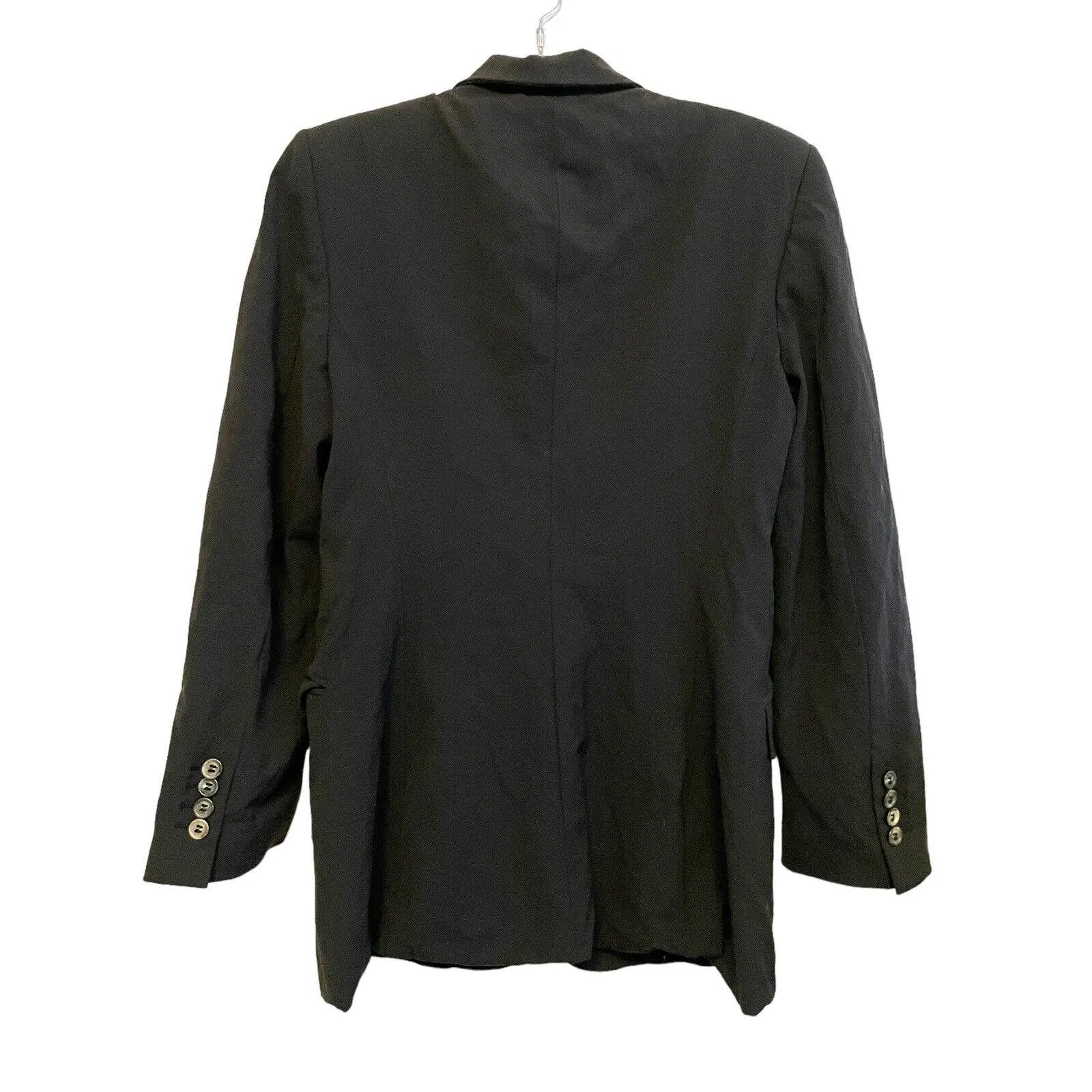 Piazza Sempione Long 4 Button Blazer Jacket Black‎ Size IT 40 Italy Made Pockets - Image 2