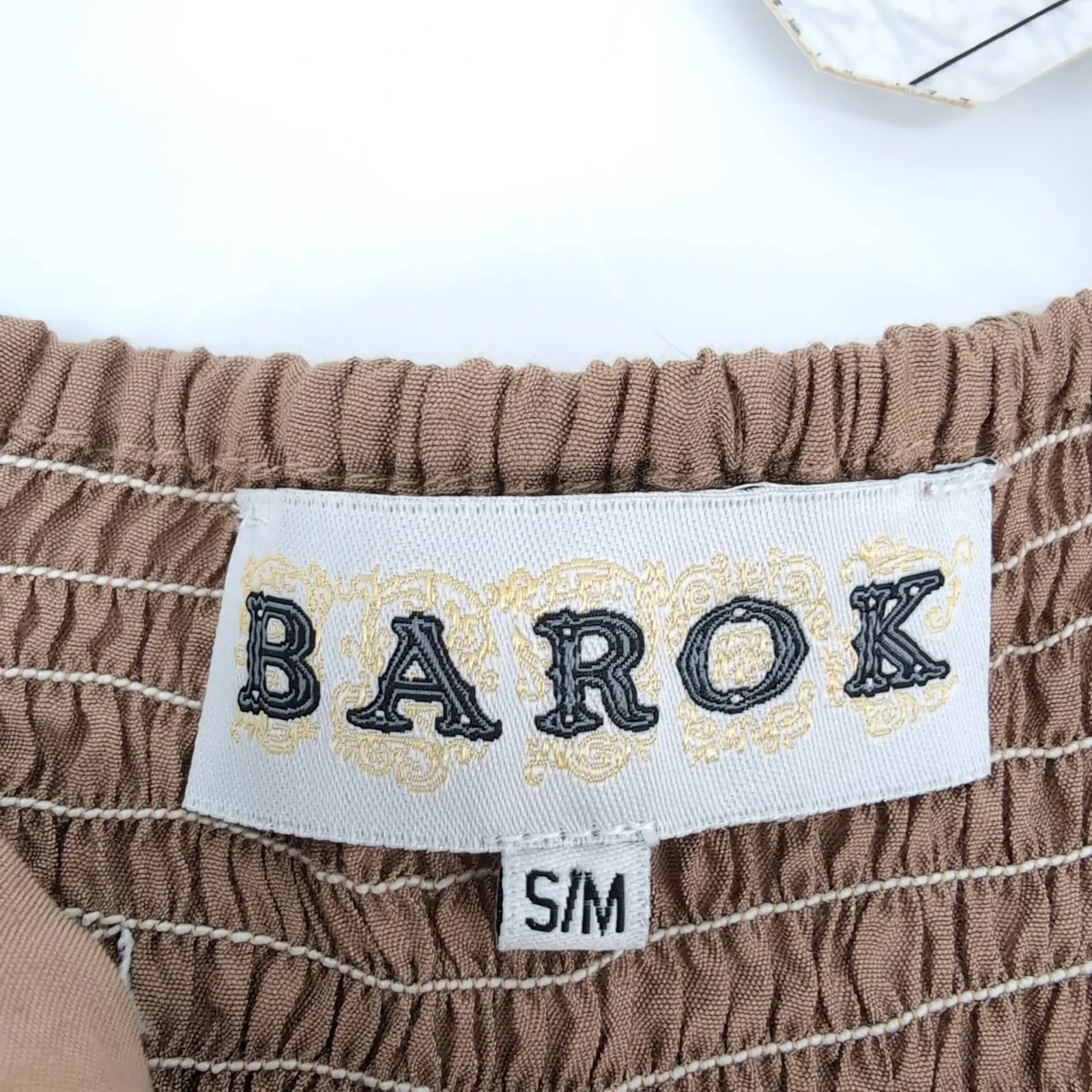 Barok Paris Taupe Brown Babydoll Top Adjustable Straps Cami - Image 3