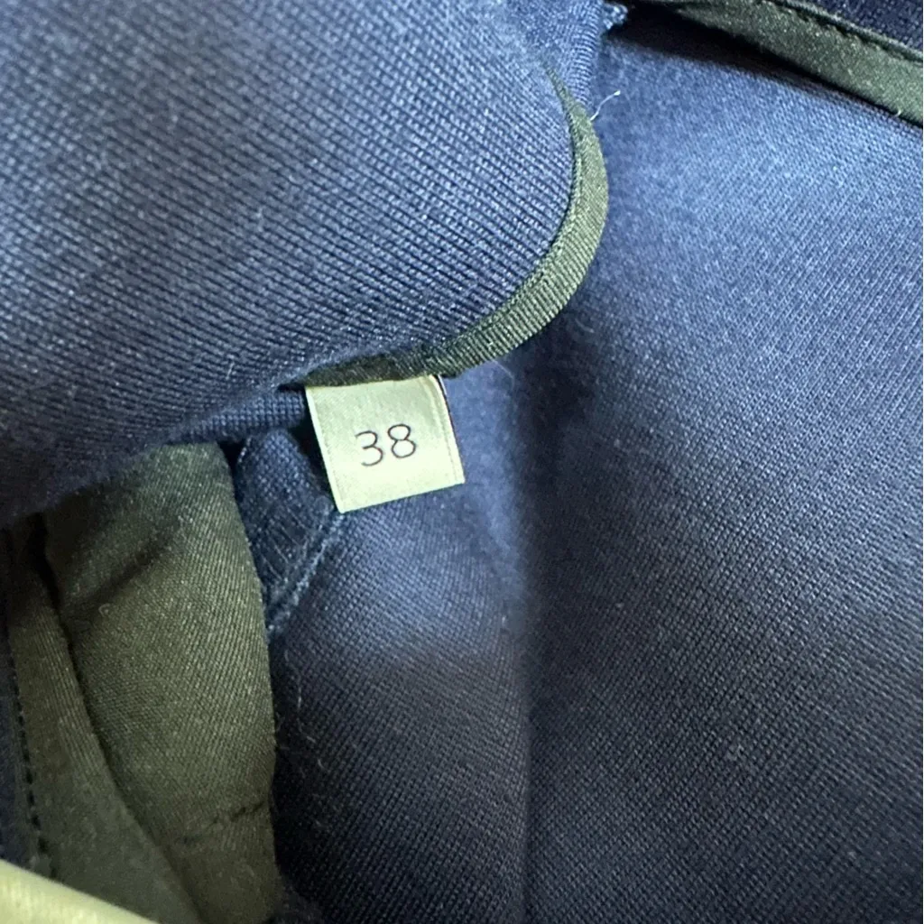 Victoria Beckham Navy Flare Pants - Image 5