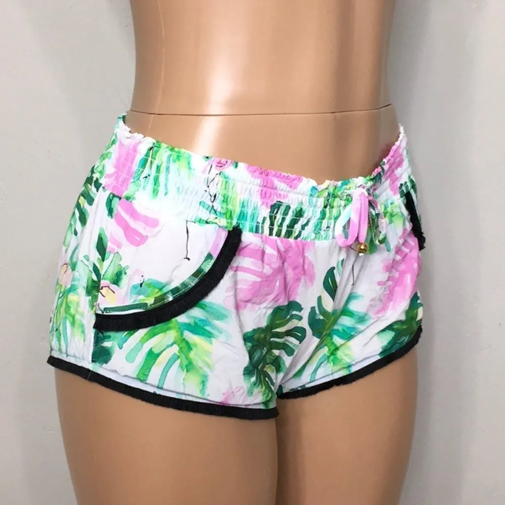 New. PILYQ flamingo coverup shorts. XS/S. NWT - Image 6