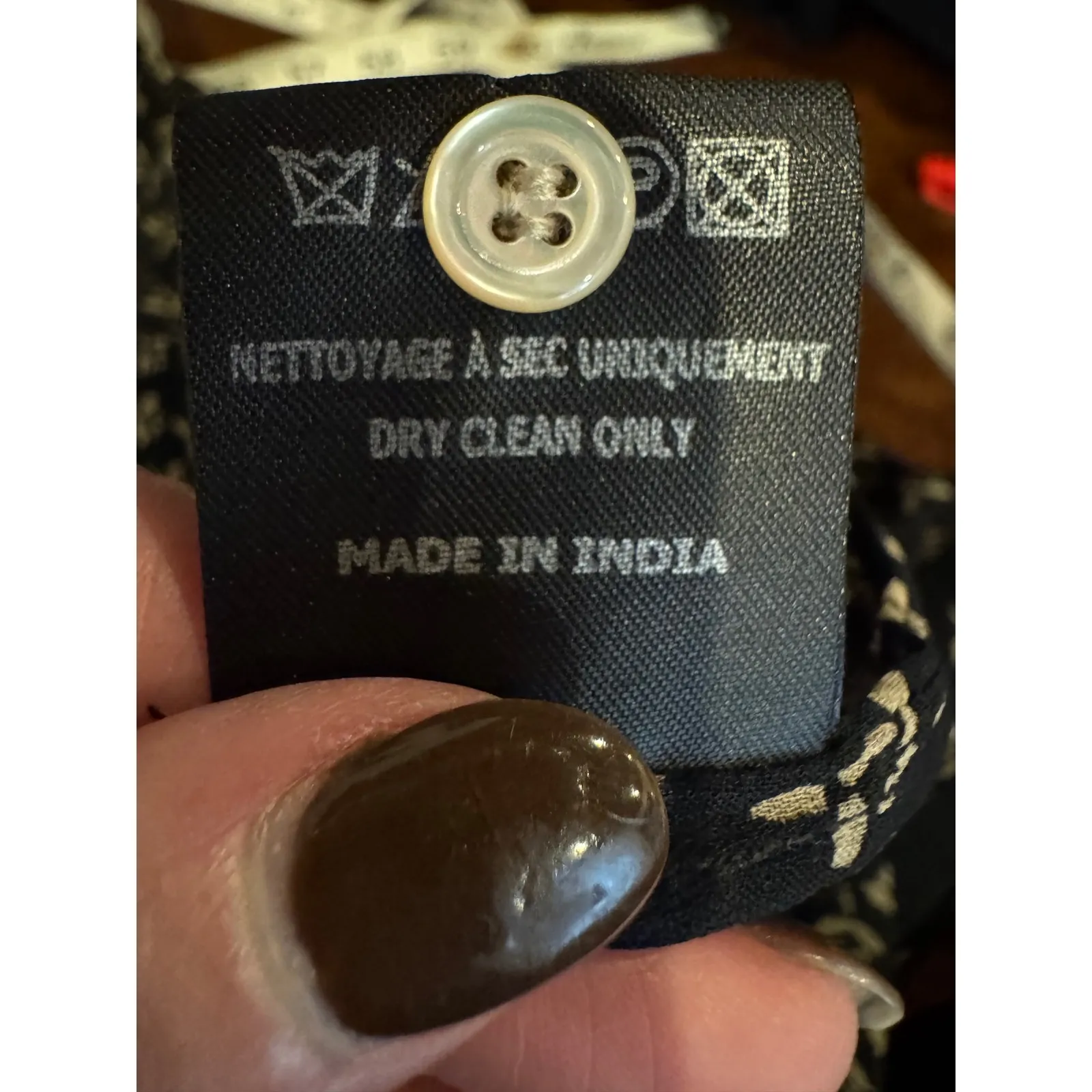 Isabel Marant Etoile Shirt Women Small Black Sheer Floral Button Front Top Boho - Image 12