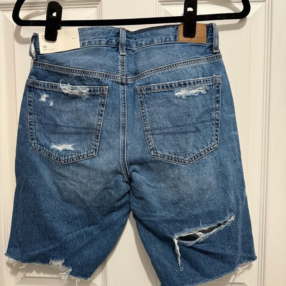American Eagle baggy bermuda shorts low rise size 00 - Image 2