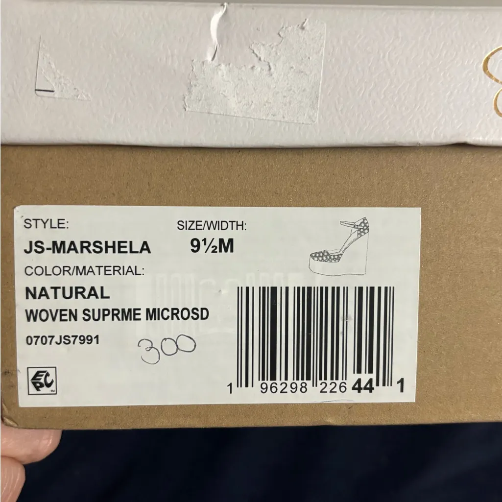 JESSICA SIMPSON Womens Beige 2 Cork-Like Wedge Woven Cut Out Marshela - Image 11