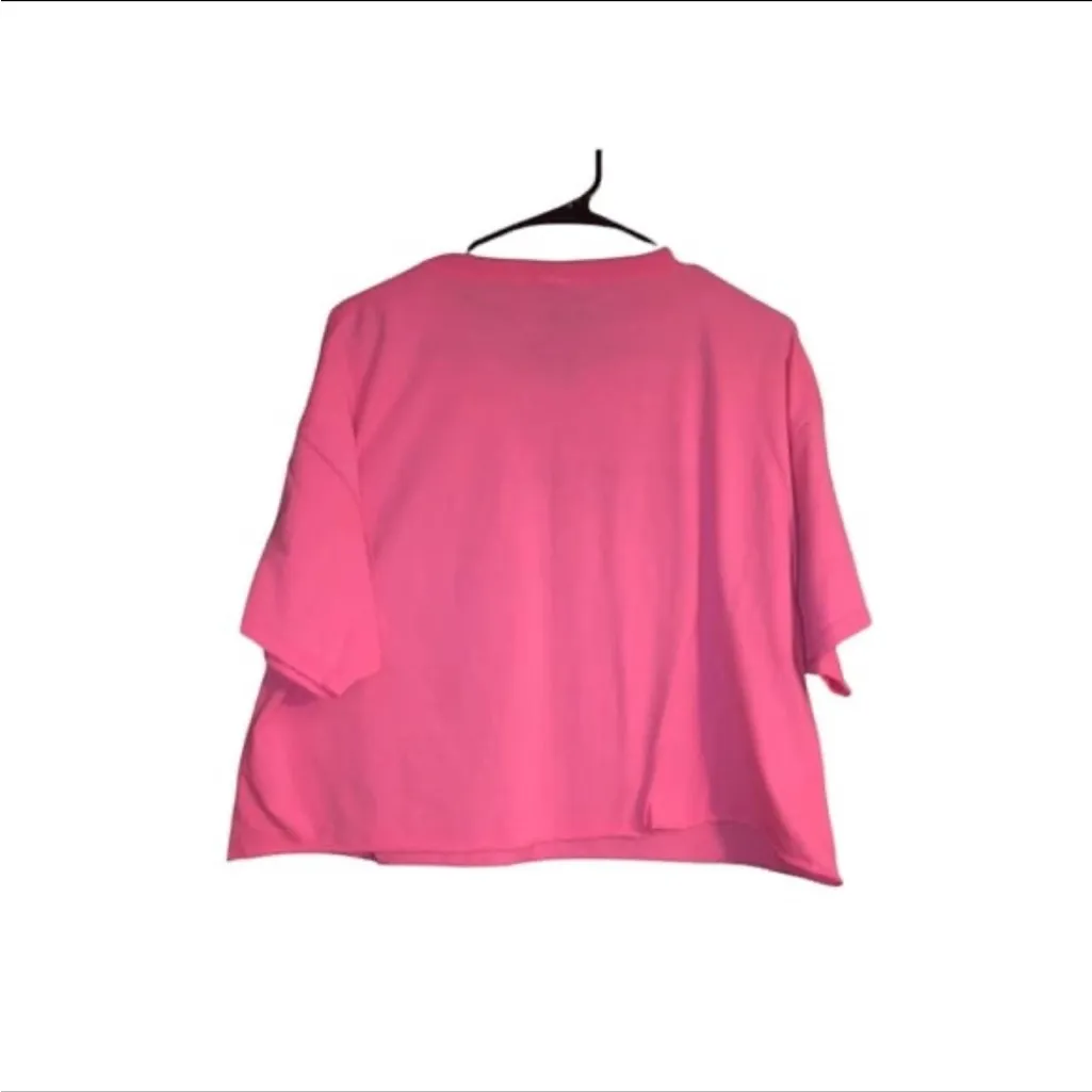 Chemistry NASA Woman’s Astronaut Casual Pink Summer Retro Graphic Crop Top Sz XL - Image 3