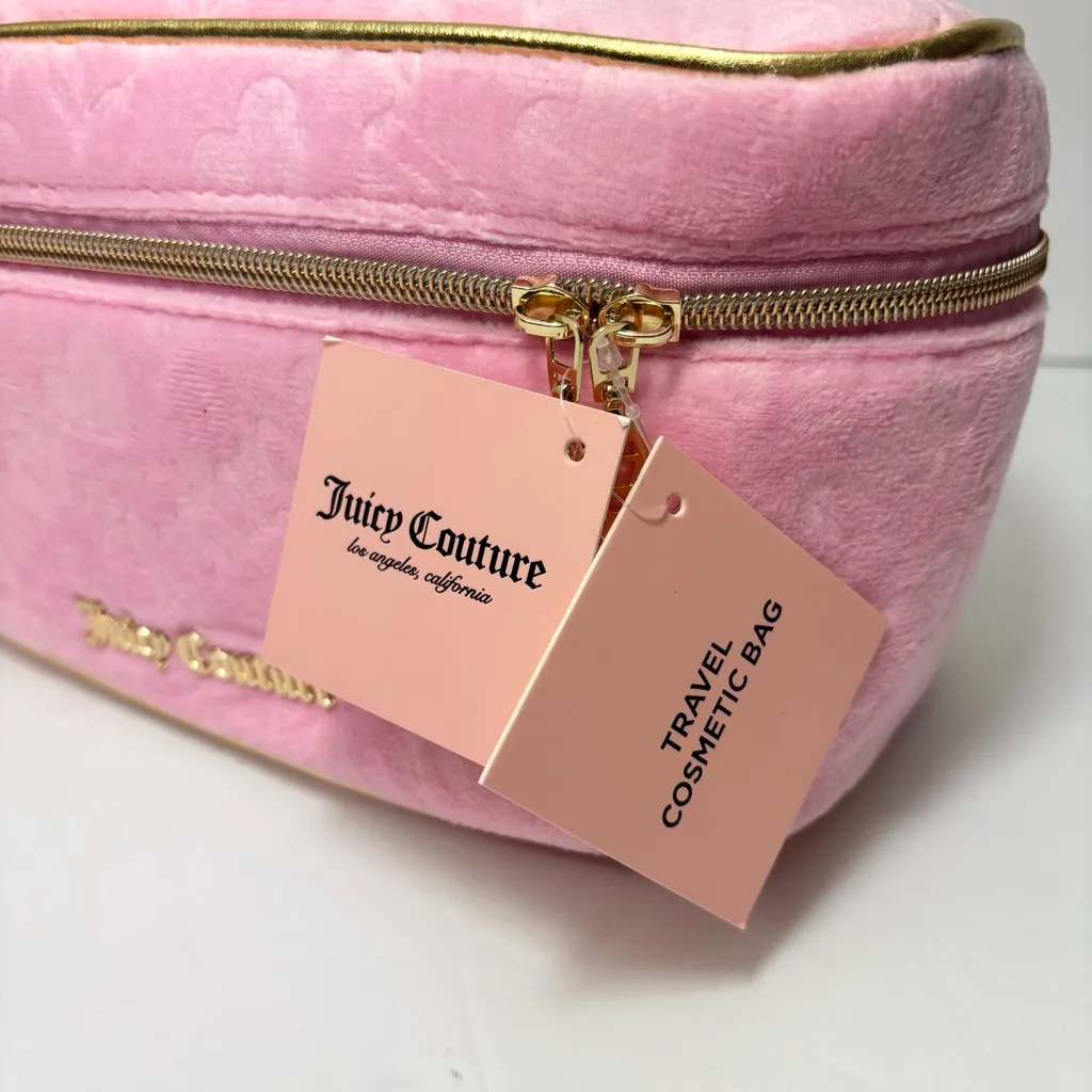 Juicy Couture Travel‎ Makeup Cosmetics Bag Toiletries Train Case Organizer - Image 9