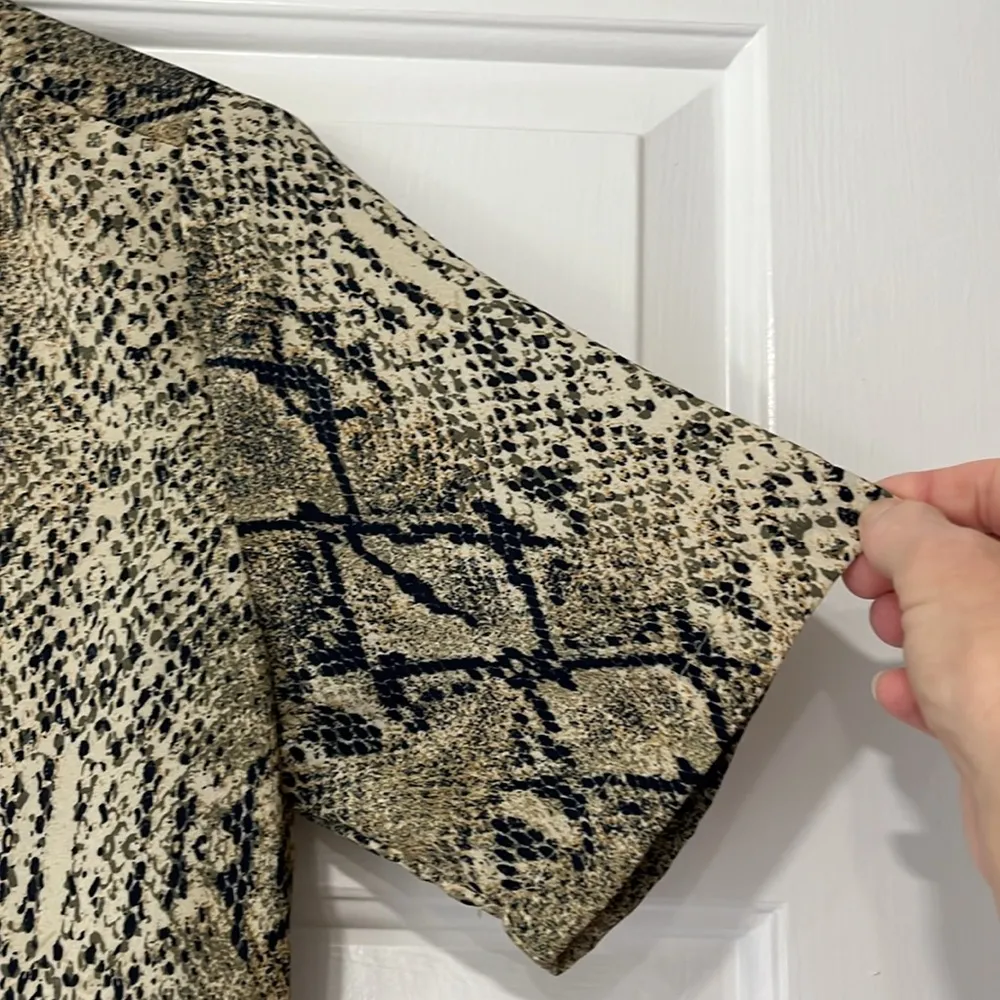 Snakeskin Print Flowy Top - Image 4