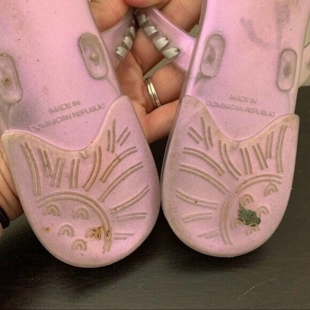 Jack Rogers Georgica Purple Iridescent Jelly Flip Flop Sandals Womens Size 11 - Image 5