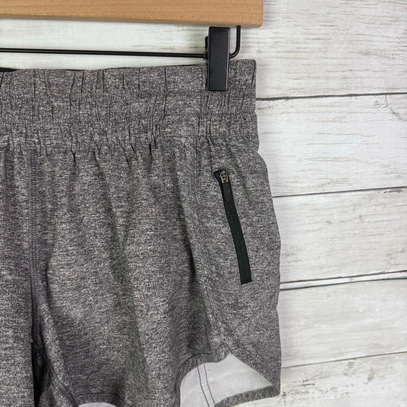 Lululemon 4” Athletic Shorts Heathered Gray Size 8 - Image 2