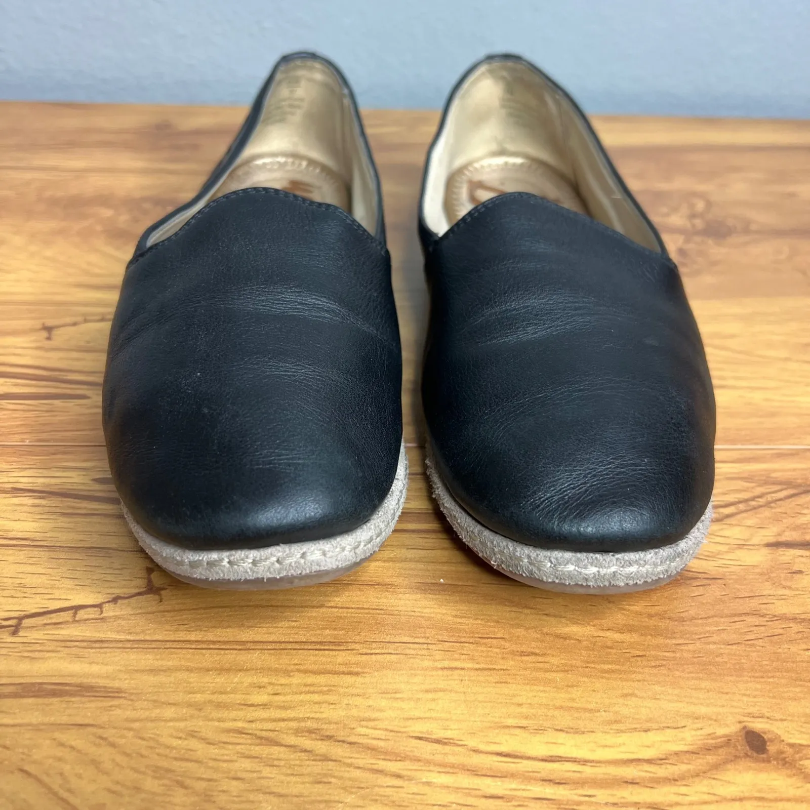 Sam Edelman Everie Black‎ Leather Loafers Flats Women Size 7M Slip On Shoes - Image 7