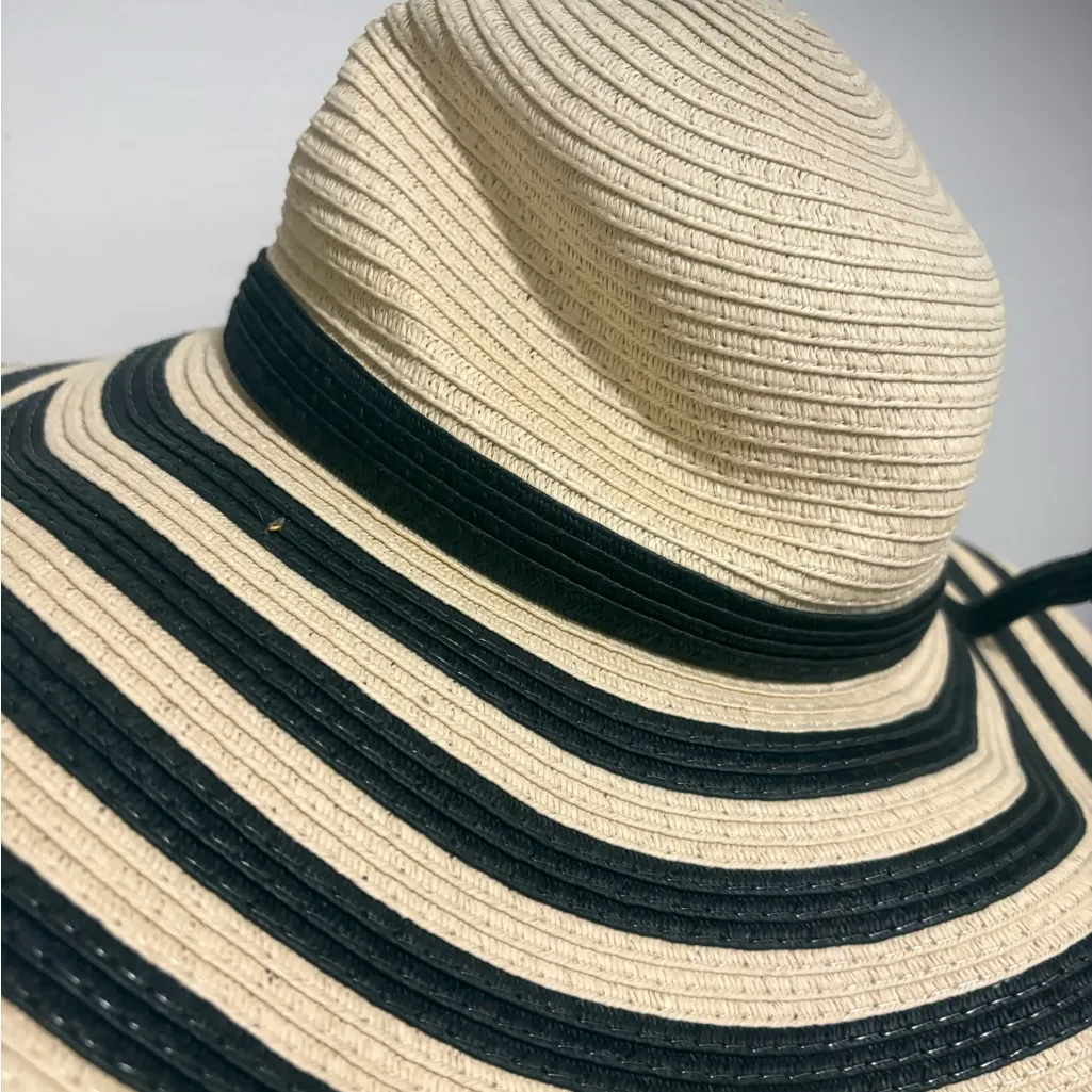 Elegant Black and Tan Women's Sun Hat - Image 3