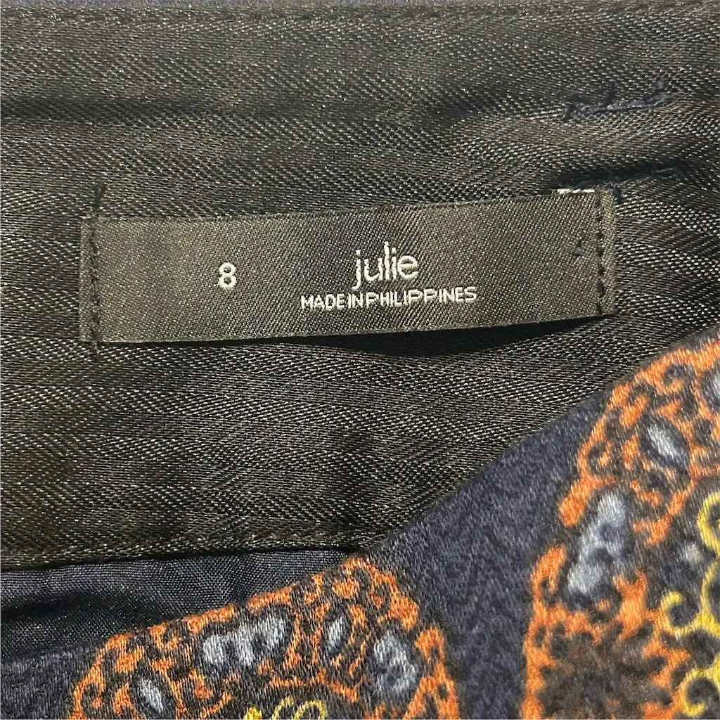 LOFT Julie Women's Geometric Dress Pants Size 8 Multicolor Casual - Image 8