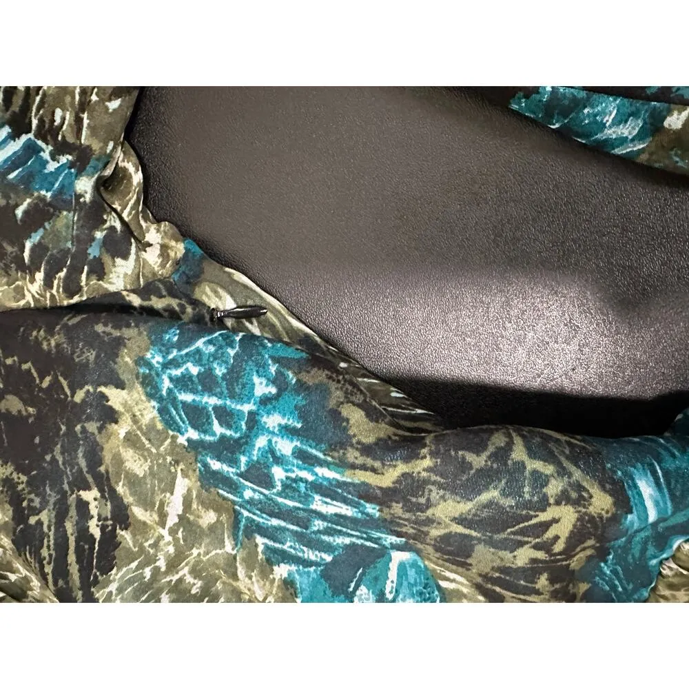 Laundry by Shelli Segal Women's Size 6 Blue Green Print Surplice 100% Silk - Image 9