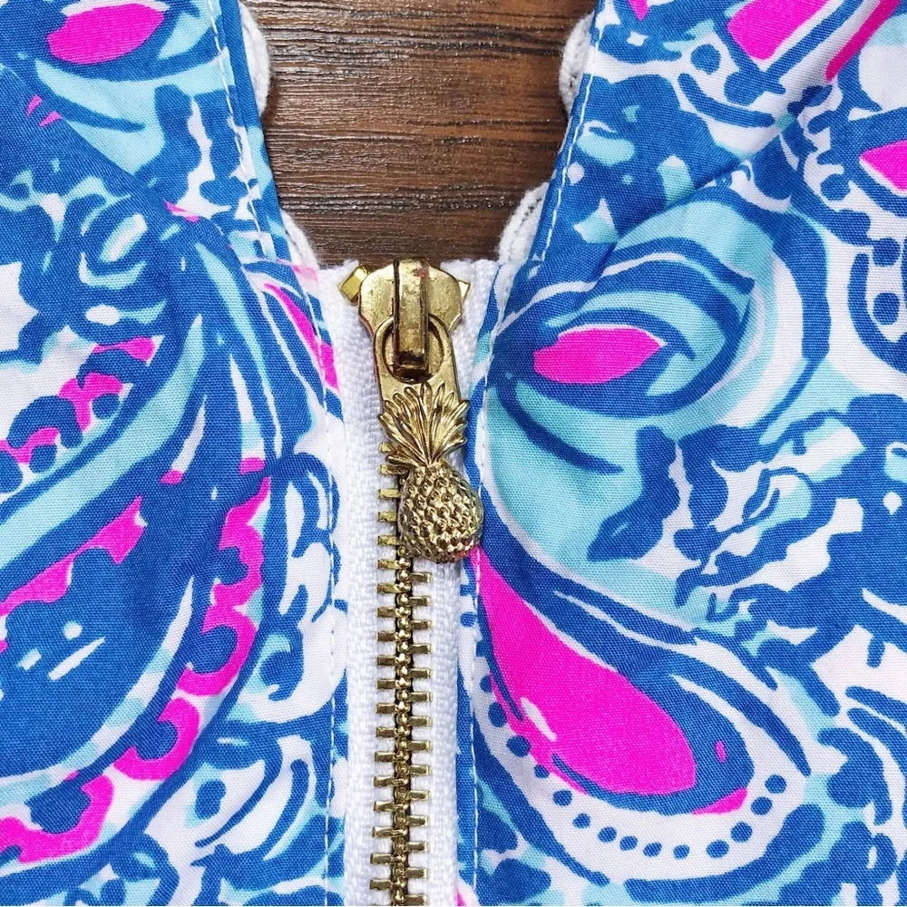 Lilly Pulitzer for Target • My Fans Sleeveless Split Neck Shift Mini Dress Pink Size 2 - Image 15