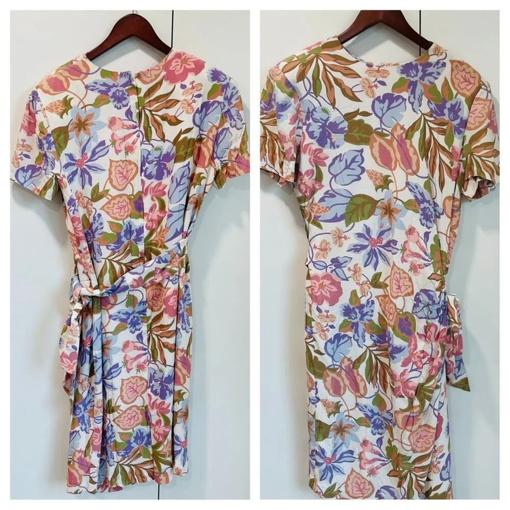 Vintage 90s Dress pastel Romantic Soft Girl Size Medium Wedding Guest Cottagecor Pink - Image 5