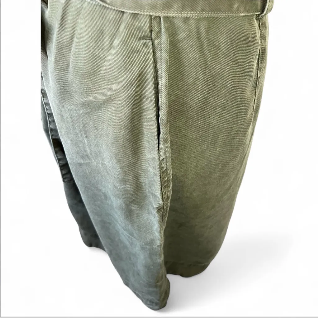 Anthropologie Cloth & Stone Green mini dress belted sleeveless scandi girl - Image 5