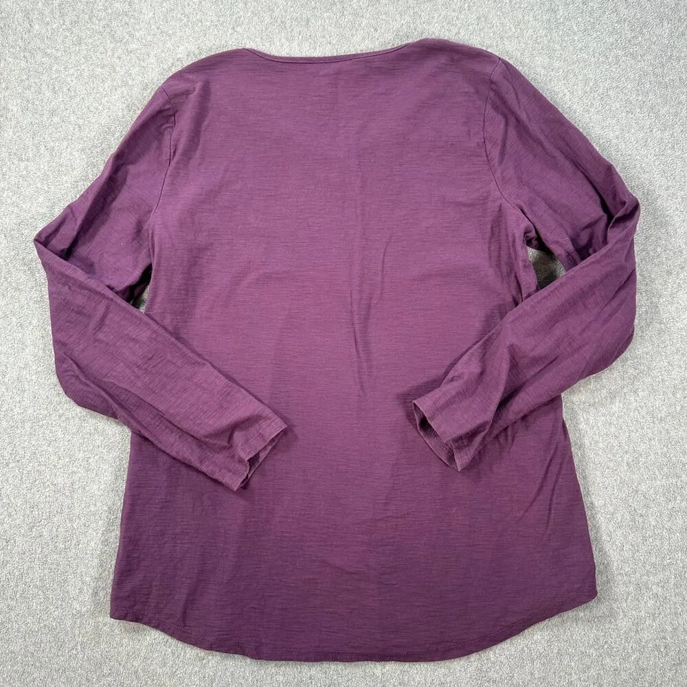 NTCO Nomadic Traders Long Sleeve Shirt Women's Large Purple V - Image 8