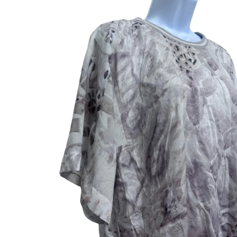 Anthropologie Tiny Saturday Sunday abstract print short sleeves blouse top sz S‎ - Image 11