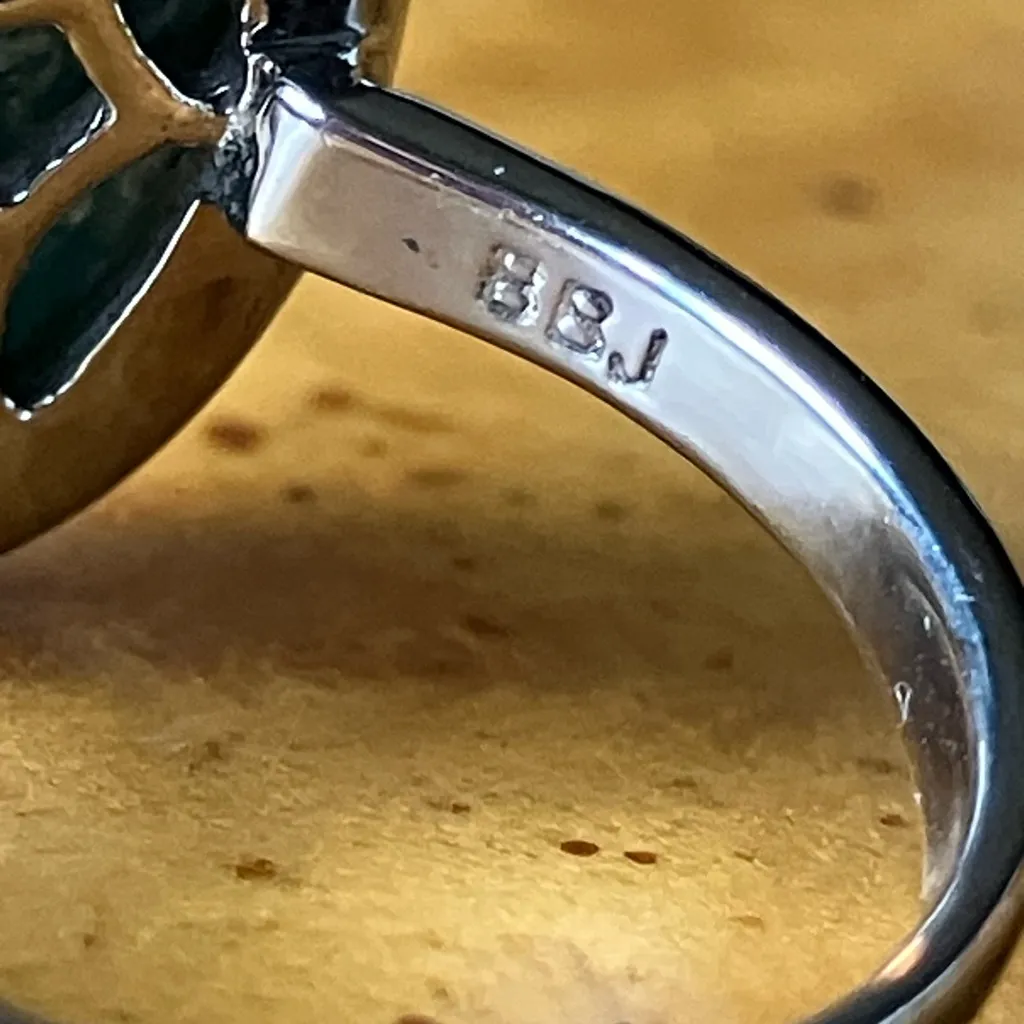 Russian Amazonite Sterling Silver Ring Size 7 Green - Image 7