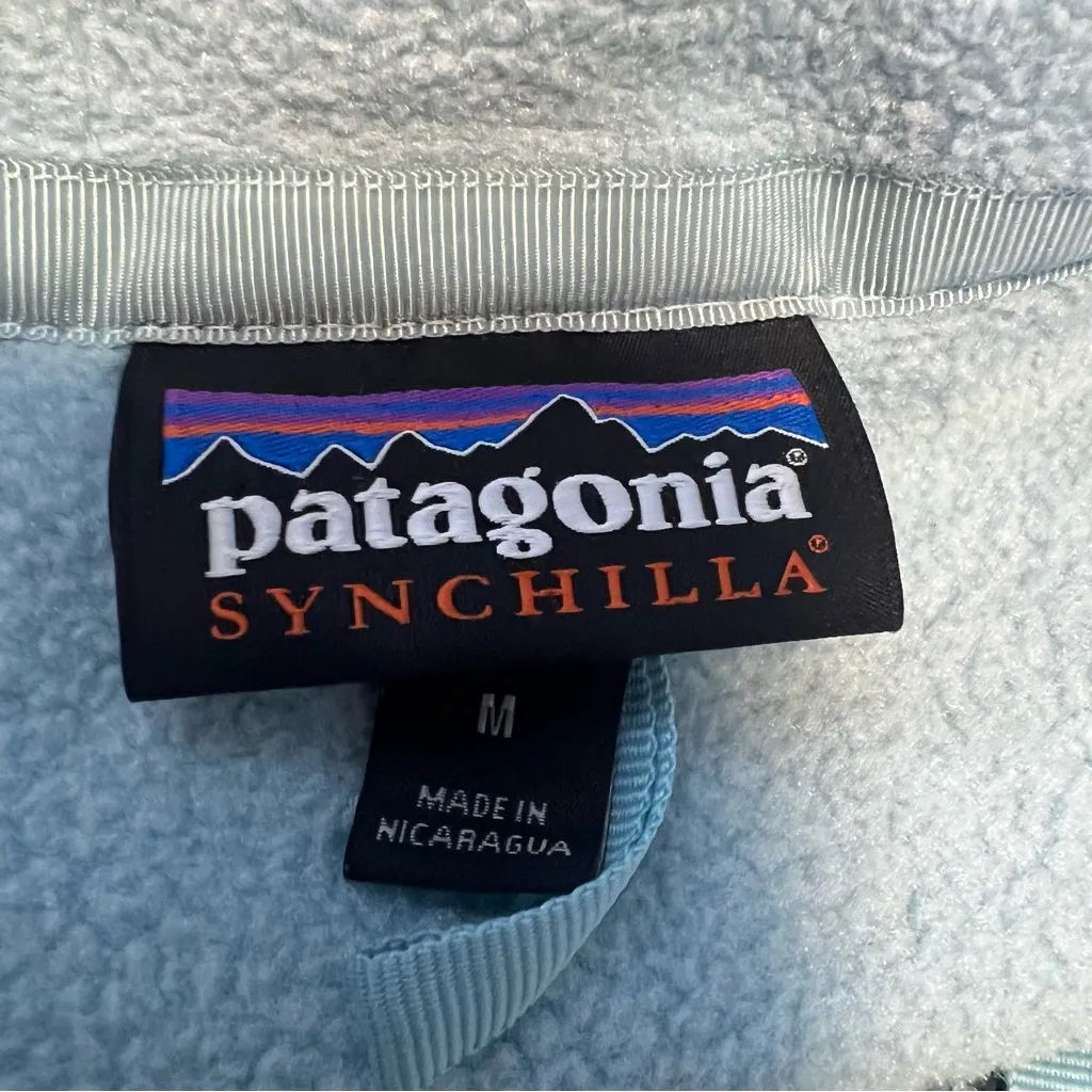 Patagonia Classic Synchilla Marsupial Pullover Fleece Bend Blue Size Medium - Image 5