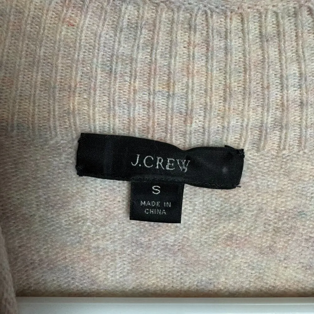 J. Crew Pinkish Heather Merino Wool/Alpaca Mock Neck Sweater Size Small M1 - Image 2