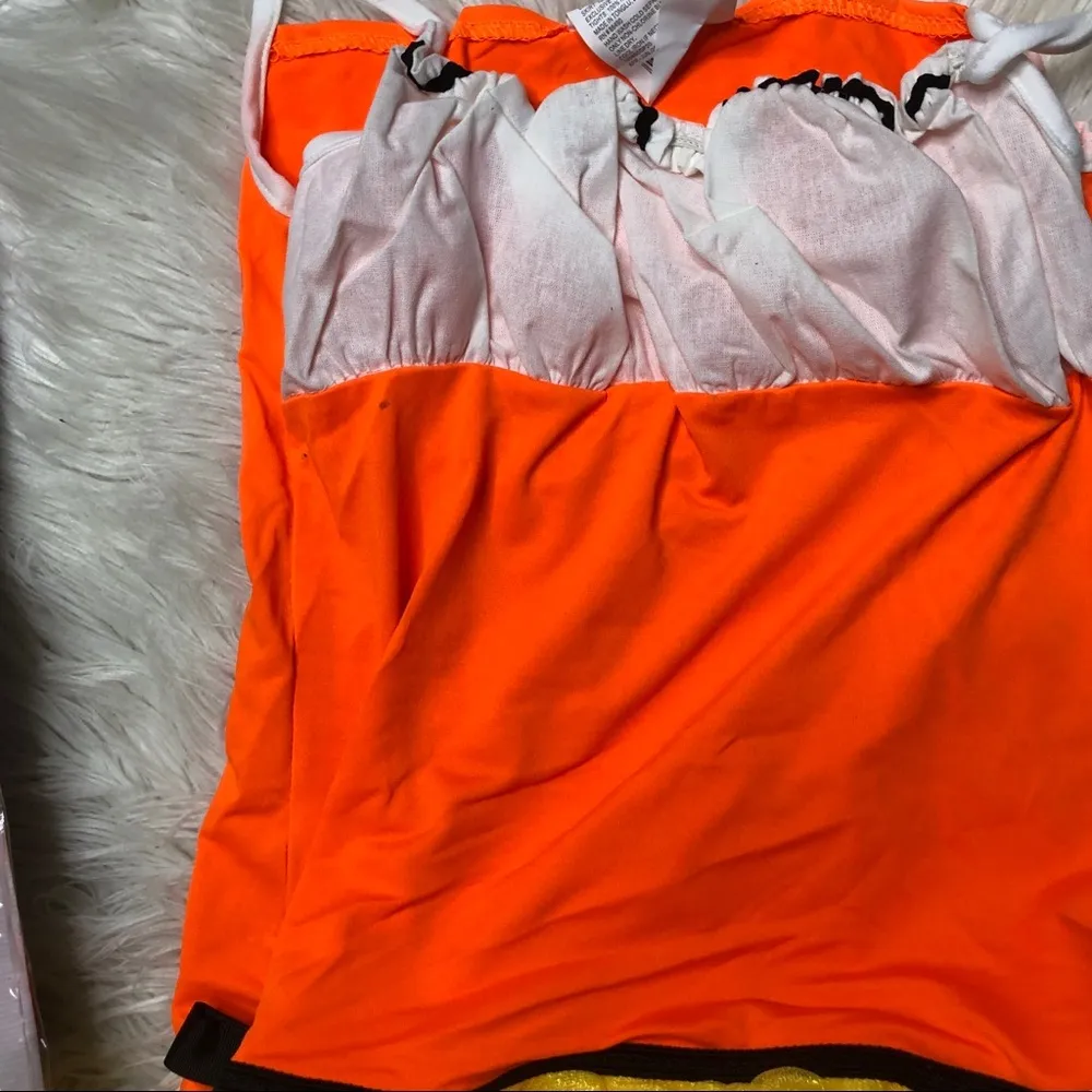 Halloween costume candy corn dress and hat - Image 3