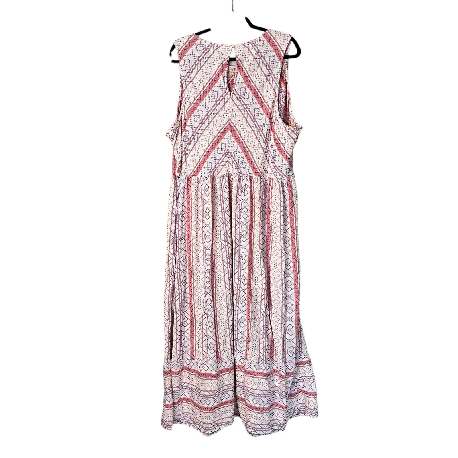 True Craft Prairie City Boho Western Ruffle Hem Maxi Dress in Ivory Size 3X NWT - Image 7