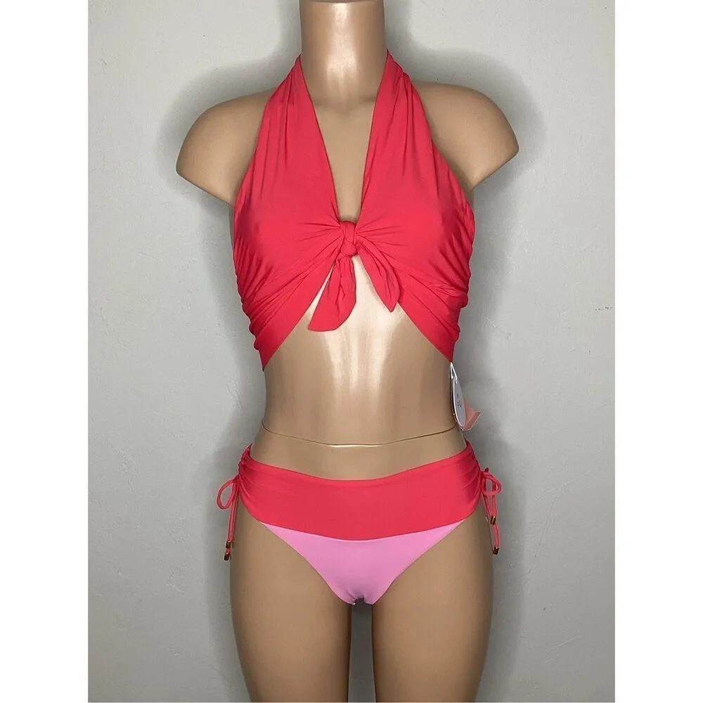 New. PQ red and pink bikini. D-top/S-bottom. Retails $154 - Image 4