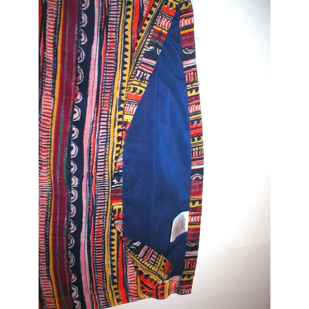 NWT New Sam Edelman Side Button Dress Womens Bohemian Rhapsody Red Orange Blue S - Image 9