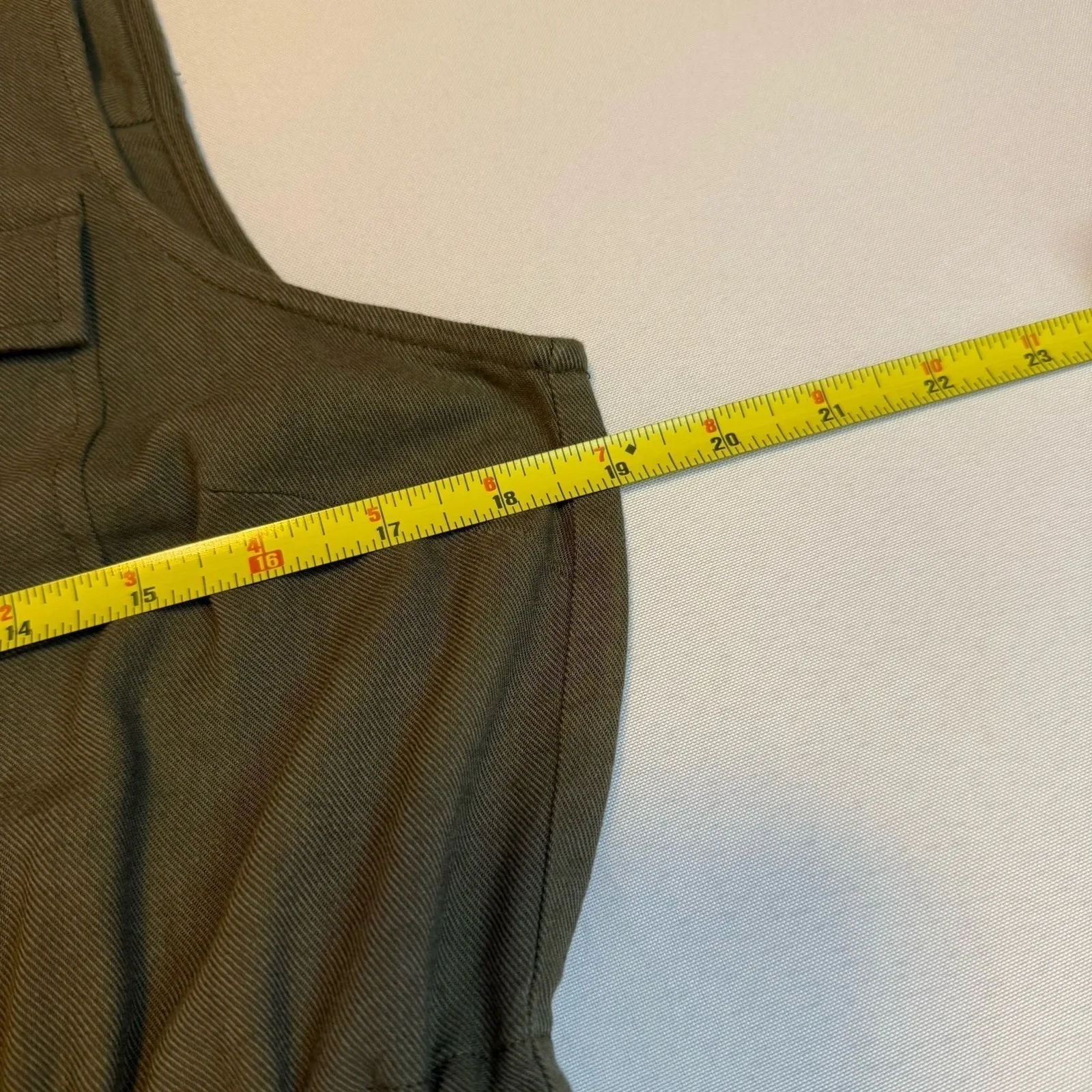 Christopher Banks Green Vest Snap Zipper Down Sleeveless Trendy Fashion Size S - Image 8