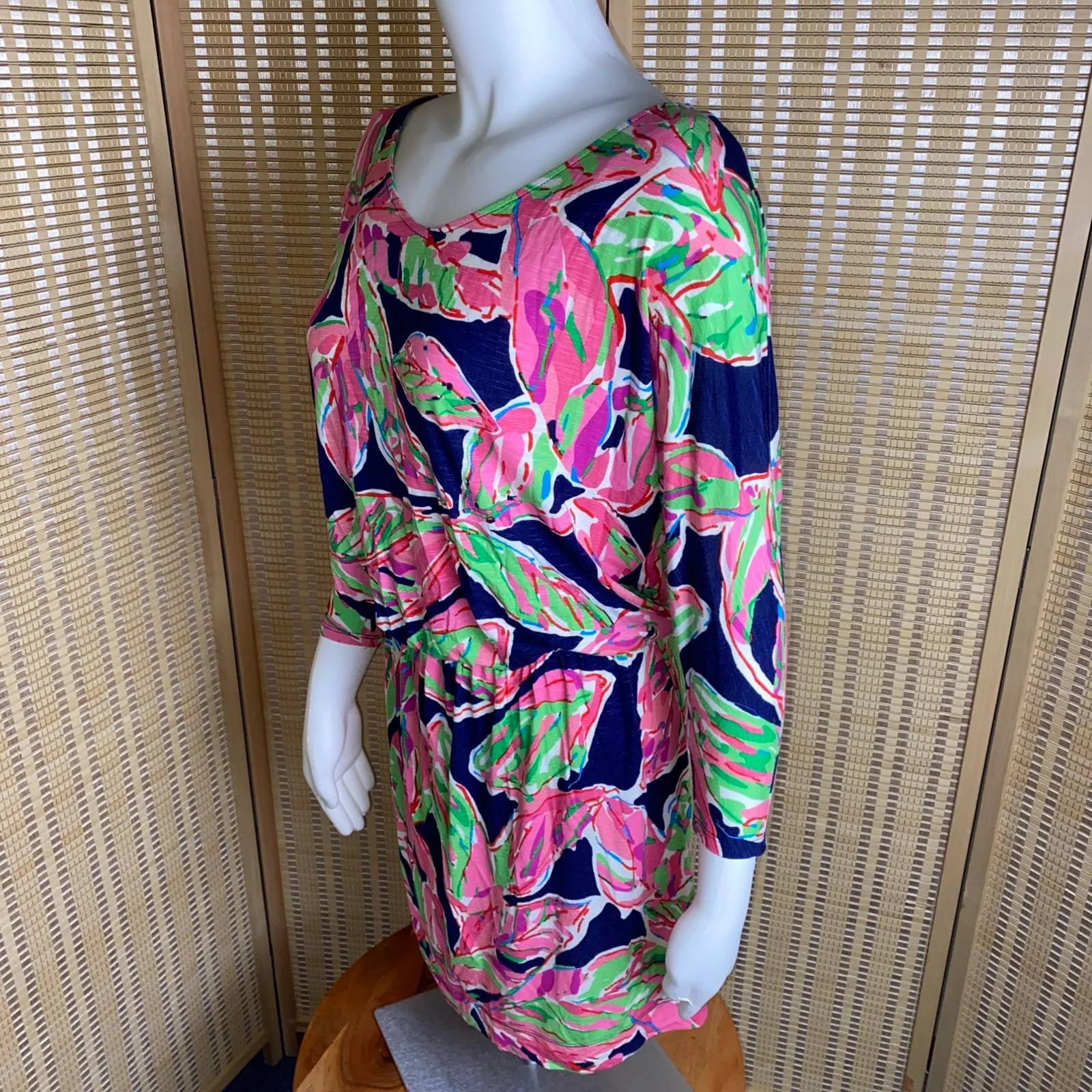 Lilly Pulitzer Cara In The Visa Floral Printed Dolman Sleeve Blouson Dress - Image 4