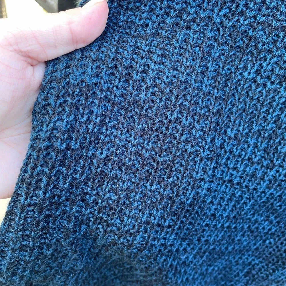 AB STUDIO DARK BLUE COWL NECK SWEATER - Image 4