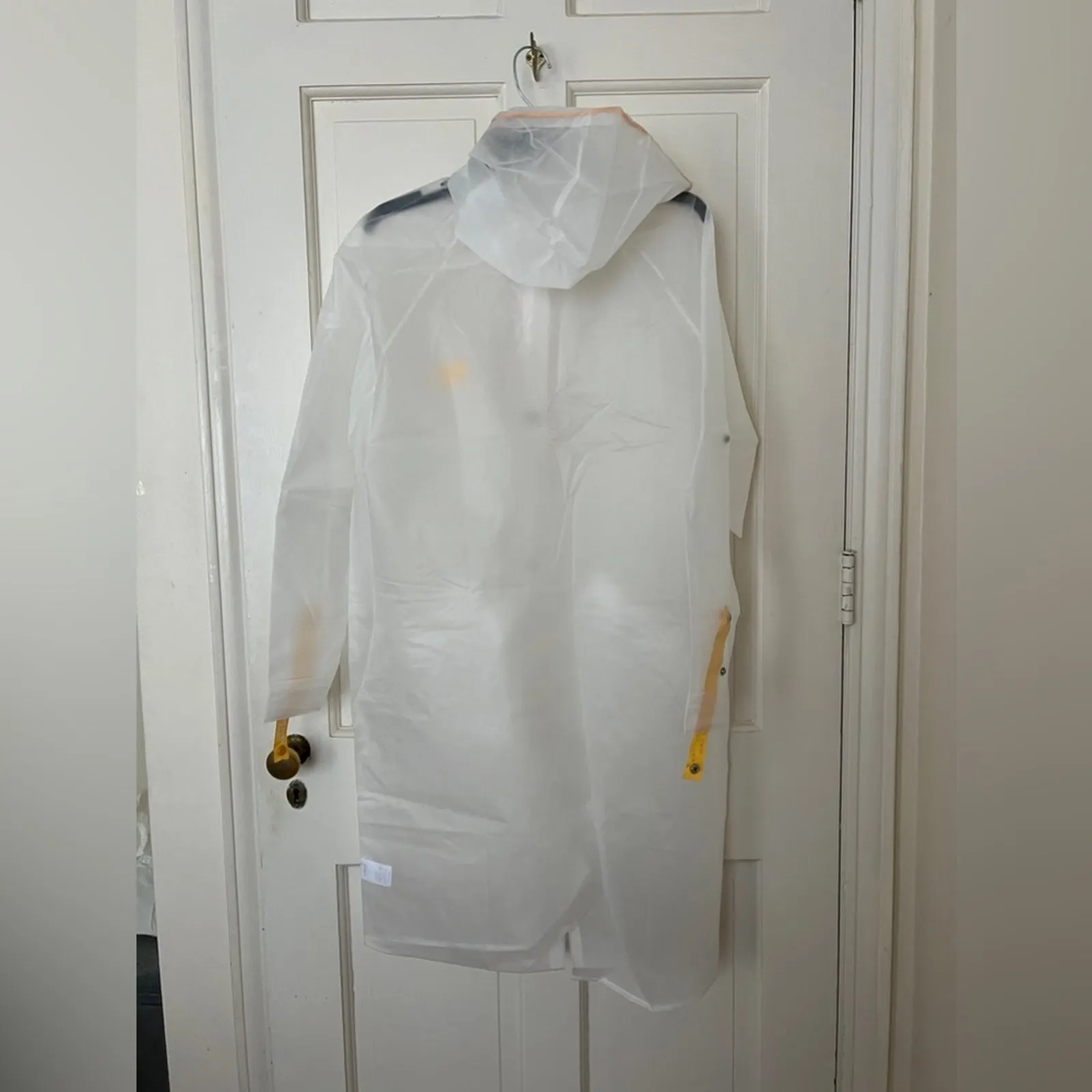 Amazon TPU Clear Transparent Hooded Raincoat Jacket Poncho - large - Image 3