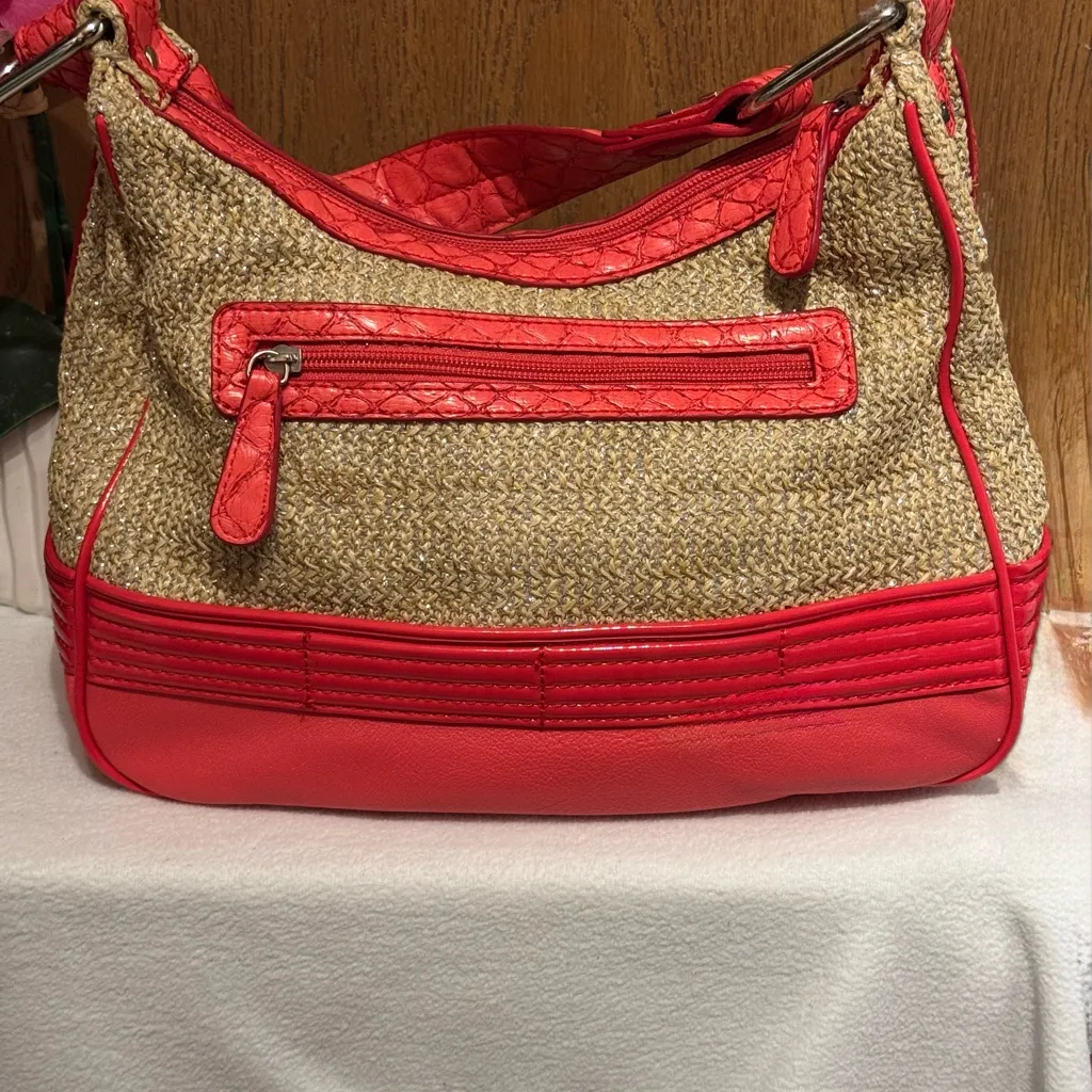 Jennifer Lopez Orange & Tan Boho Shoulder Bag - Image 7