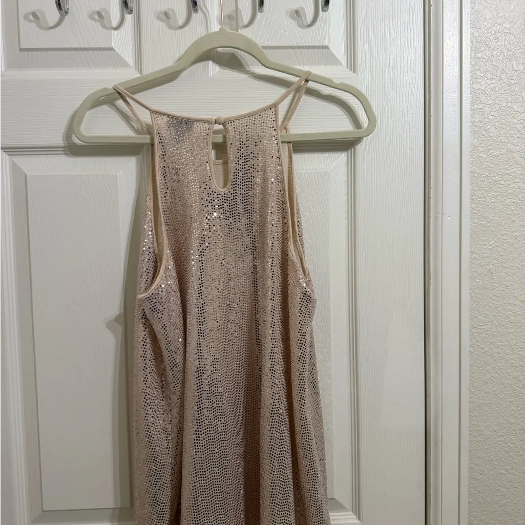 Torrid Rose Gold Sequin Tank Top New Years Holidays Christmas Size 1X - Image 8
