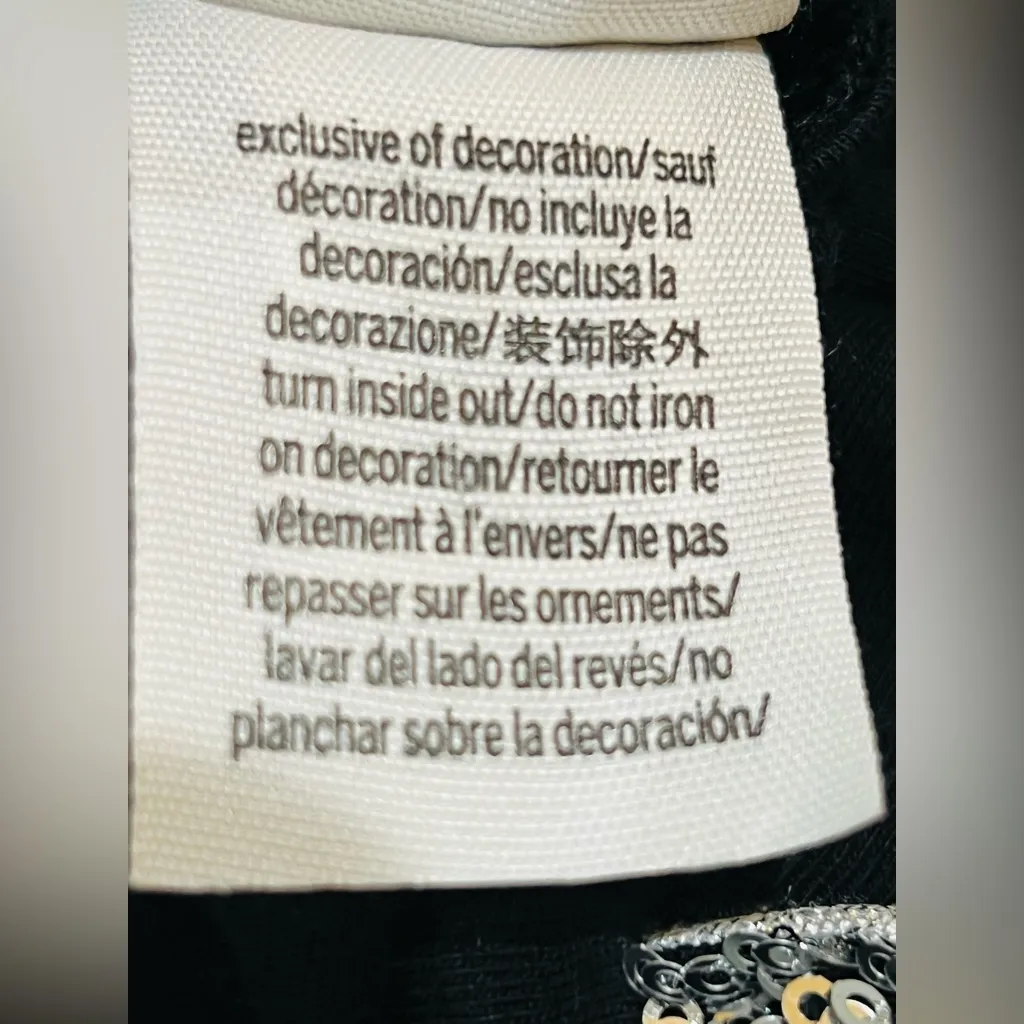 VICTORIA'S SECRET PINK  size small Holiday Sleeve Sparkle Sequin TEE - Image 4