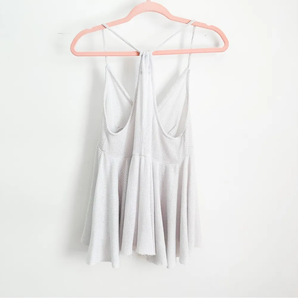 Urban Outfitters light Gray Lola waffle knit Thermal Babydoll Tank sz S - Image 8