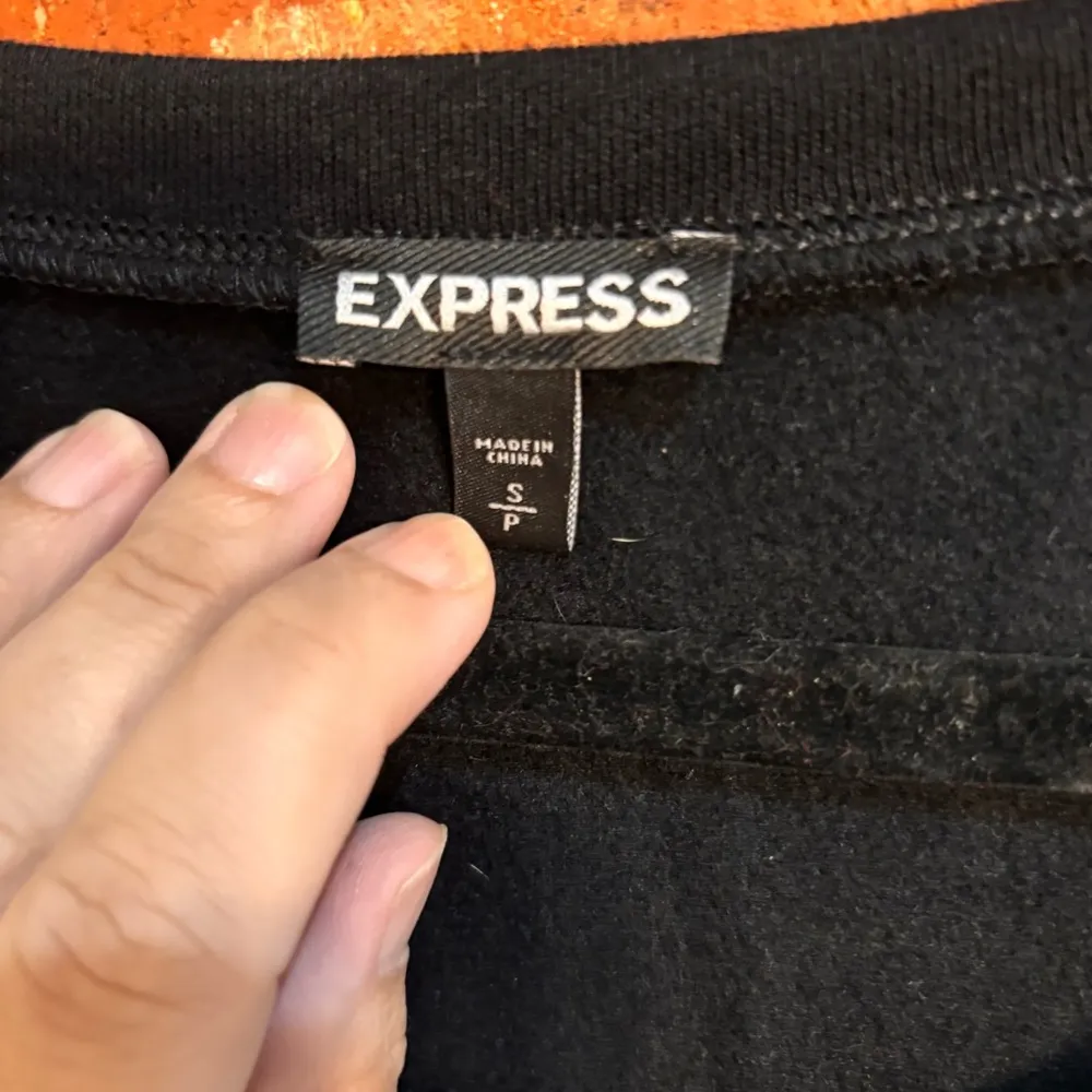 Express womens silver sequins skull sweatshirt black S - Image 2